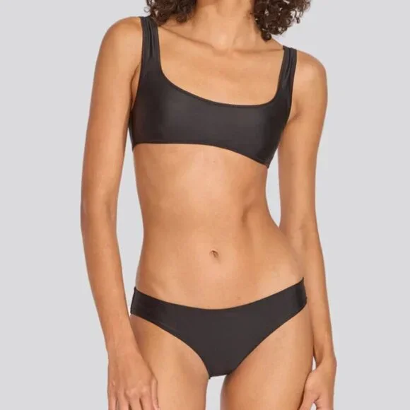 New Solid & Striped The Elle Black Swim Bikini Top NWT XL Bikinis
